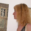 The visitors of the exhibition enjoyed the pictures painted in an unusual manner&nbsp;[Press for large view]