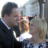 Larisa Gribaleva and Egor Khrustalev at the concert pavilion&nbsp;[Press for large view]